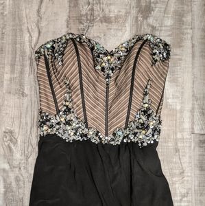 Strapless, backless dress